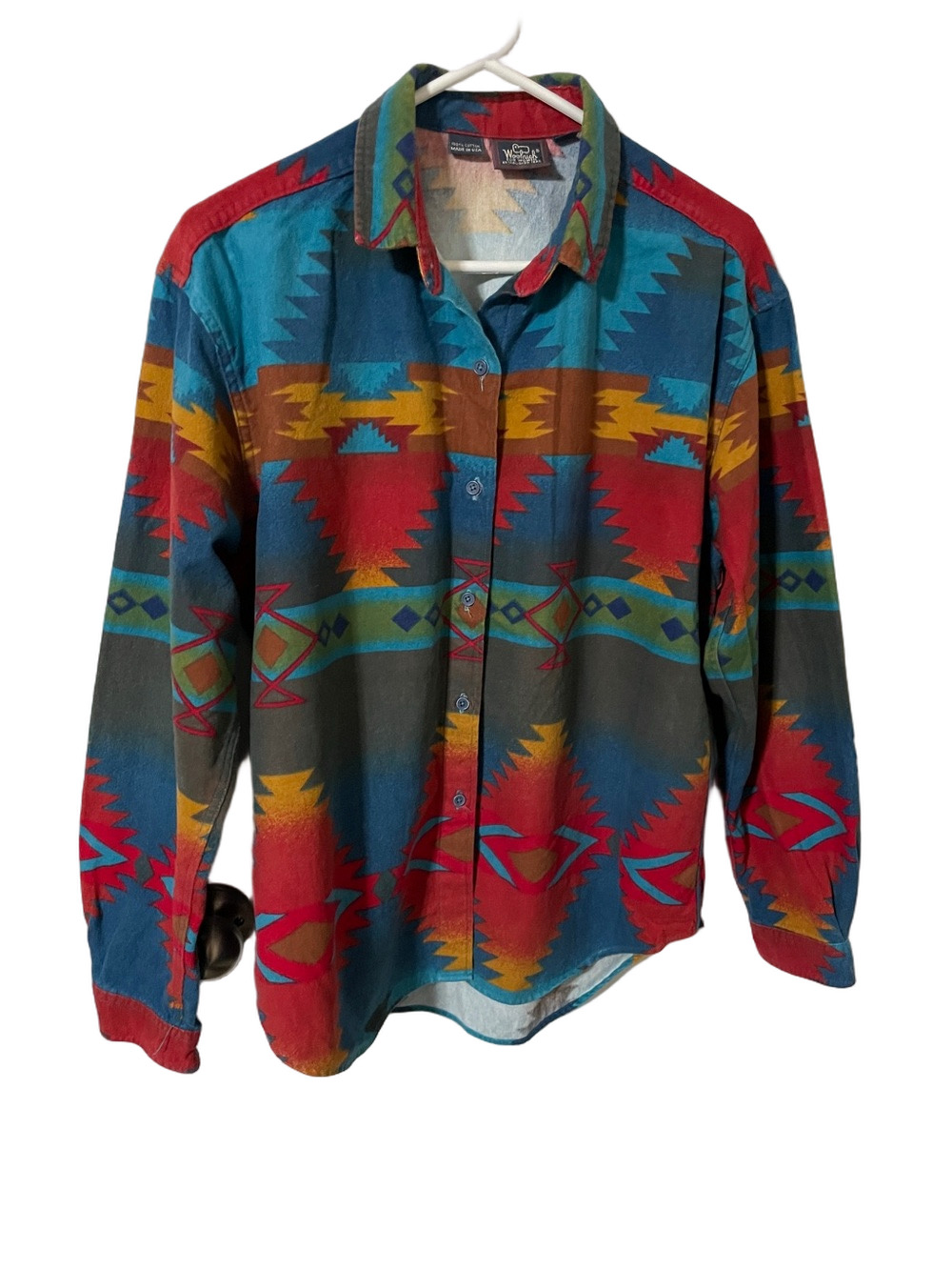 Woolrich Cotton Flannel Southwestern Shirt Size Large